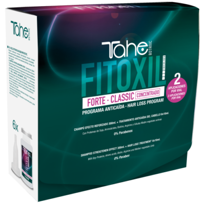 TAHE Botanic Trilogy Fitoxil Forte Classic Hair Loss Pack - Πακέτο θεραπείας κατά της Τριχόπτωσης (Αμπούλες 6 x 10ml + Σαμπουάν 300ml)