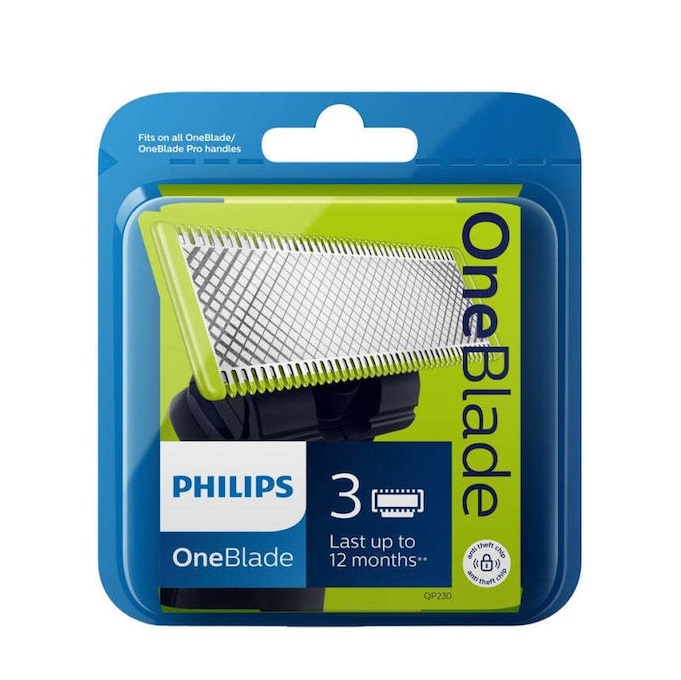Philips Norelco OneBlade QP230/50 3 pack - Ανταλλακτική Λεπίδα για Ξυριστικές Μηχανές 3 τεμ.