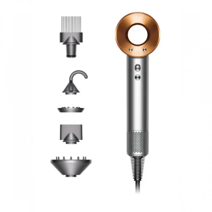 DYSON HD07 B Dyson Supersonic HD08 - Επαγγελματικό Πιστολάκι Μαλλιών με Φυσούνα Bright Nickel / Copper 1600W