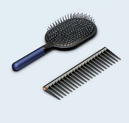 DYSON HD07 LEATHER COMB BLUE 06 Dyson Supersonic HD07 Gift Pack - Επαγγελματικό Πιστολάκι Μαλλιών με Φυσούνα + Δερμάτινη Θήκη + Βούρτσα Dark Blue / Bright Copper 1600W
