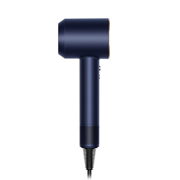DYSON HD07 LEATHER COMB BLUE 08 Dyson Supersonic HD07 Gift Pack - Επαγγελματικό Πιστολάκι Μαλλιών με Φυσούνα + Δερμάτινη Θήκη + Βούρτσα Dark Blue / Bright Copper 1600W